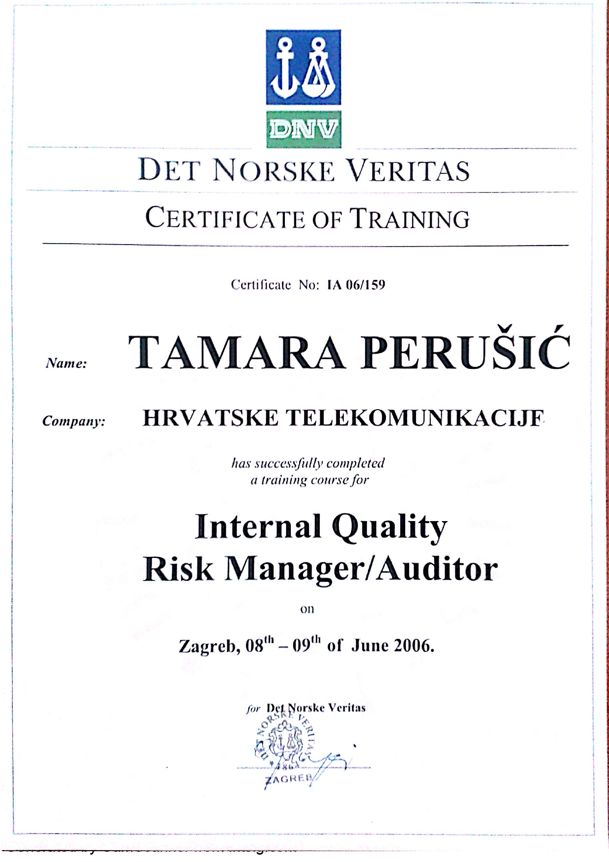 ISO 9001 Internal Quality Risk Manager Auditor